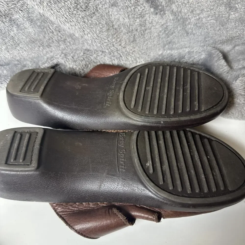 Easy Spirit Women’s Mule Sandal Shoes Comfort Slide Medium Brown Leather Sz 7.5‎